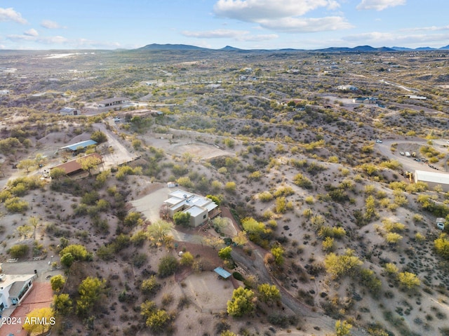 drone / aerial view with a mountain view