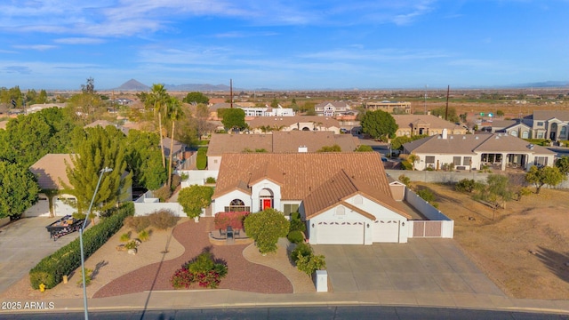 drone / aerial view featuring a residential view