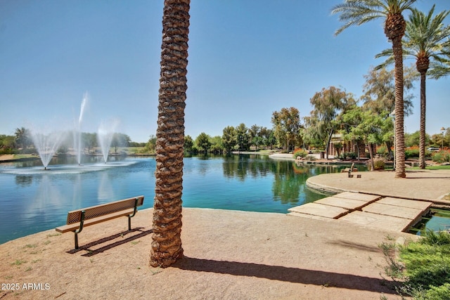 view of water feature