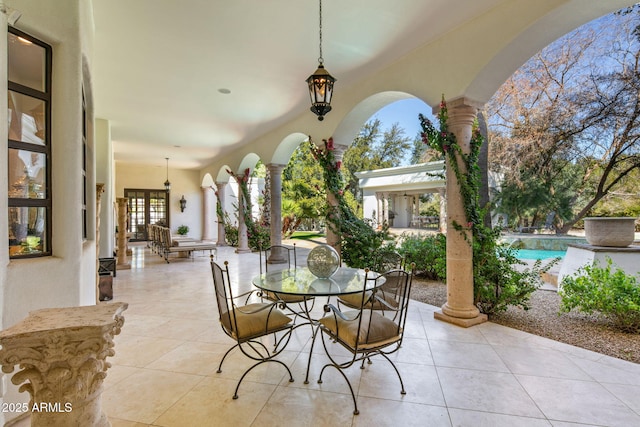 view of patio / terrace featuring french doors