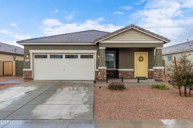 view of front of house featuring a garage