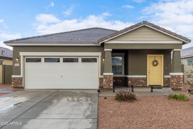 view of front of home featuring a garage