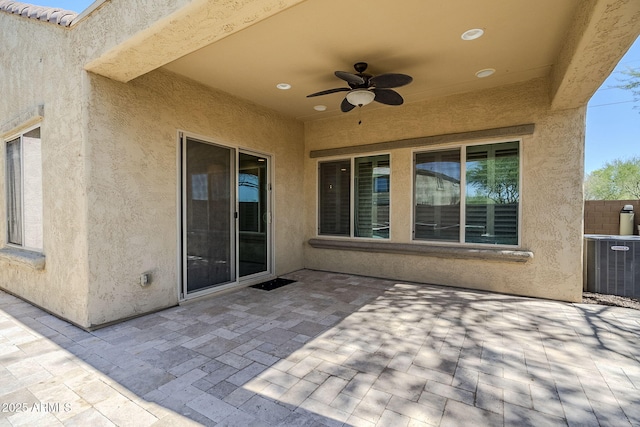 10925 E Toluca Ave, Mesa, AZ 85212 - view of patio with ceiling fan and cooling unit