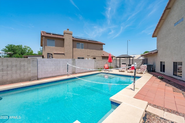 1203 W Escuda Rd, Phoenix, AZ 85027 - view of swimming pool with a gazebo, a fenced backyard, and a patio