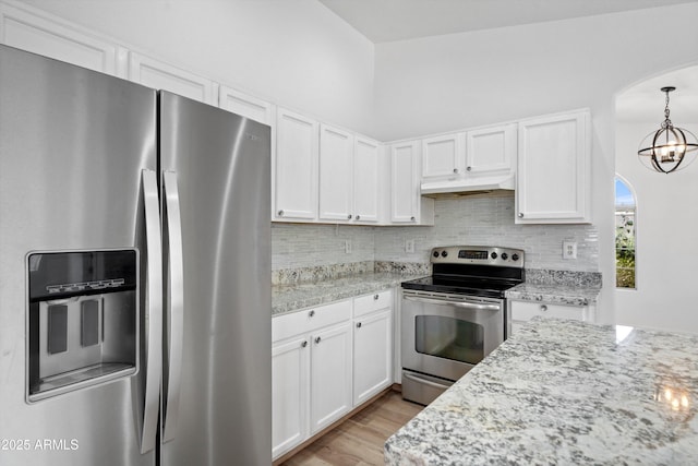 1203 W Escuda Rd, Phoenix, AZ 85027 - kitchen with stainless steel appliances, under cabinet range hood, and white cabinets