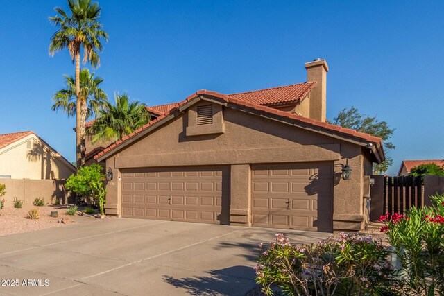 3805 E Desert Flower Ln, Phoenix, AZ 85044 - view of front of property featuring stucco siding and fence