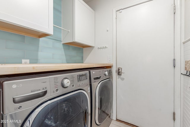 3805 E Desert Flower Ln, Phoenix, AZ 85044 - clothes washing area with cabinet space and washer and dryer