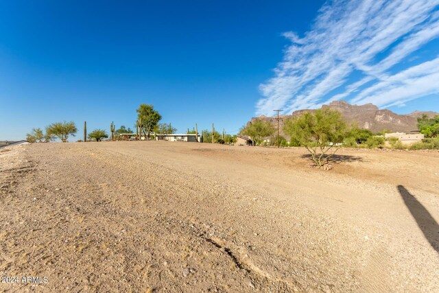 view of road with a mountain view