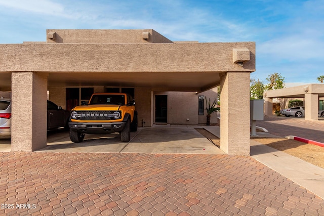 view of front of house with stucco siding