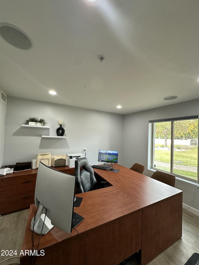 2311 E Colter St, Phoenix, AZ 85016 - office space with wood finished floors, recessed lighting, and baseboards