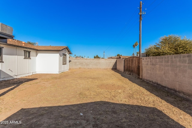 view of fenced backyard