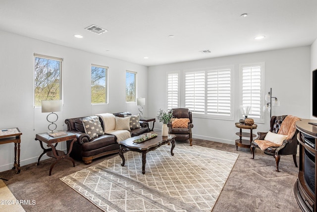 view of carpeted living room