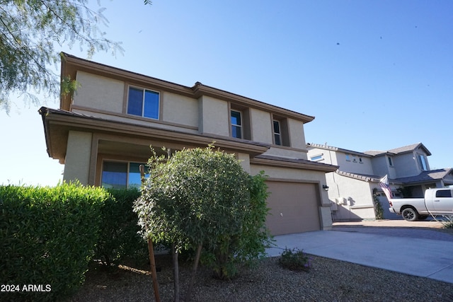 view of front facade with a garage