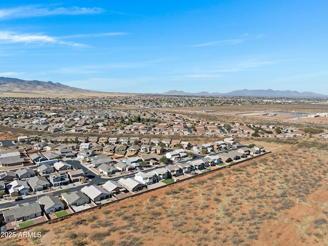 aerial view featuring a mountain view