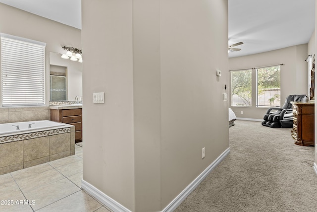 211 W New Dawn Dr, Chandler, AZ 85248 - hallway featuring baseboards and light tile patterned floors