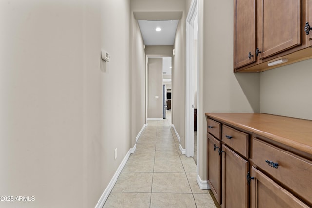 211 W New Dawn Dr, Chandler, AZ 85248 - hall with light tile patterned floors, baseboards, and recessed lighting