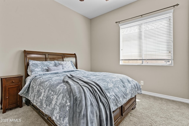 211 W New Dawn Dr, Chandler, AZ 85248 - bedroom with light carpet, baseboards, and ceiling fan