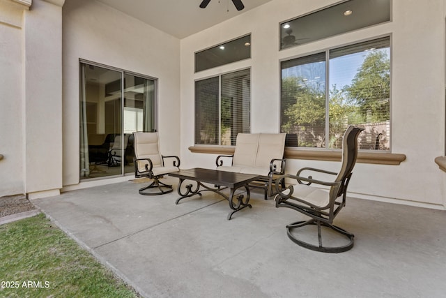211 W New Dawn Dr, Chandler, AZ 85248 - view of patio / terrace featuring a ceiling fan