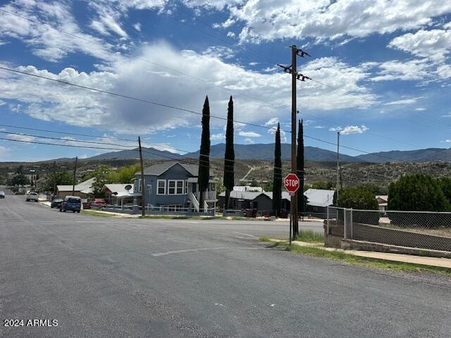 view of street with a mountain view