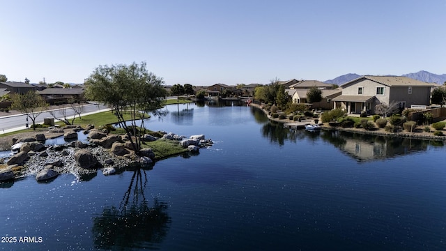 property view of water with a residential view