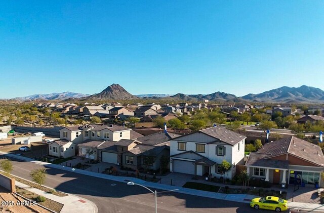 view of mountain feature with a residential view