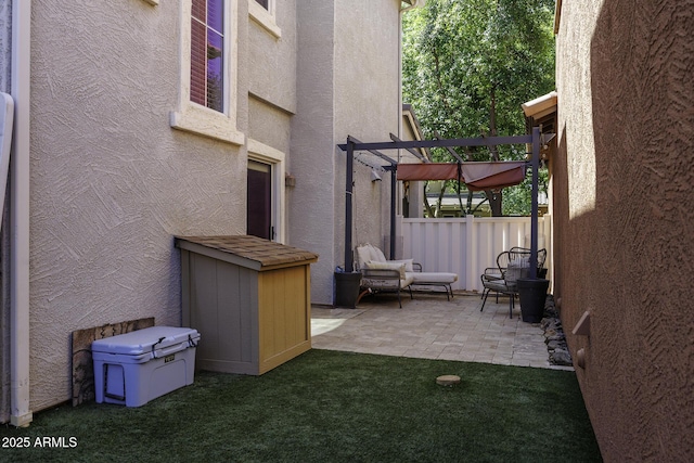 exterior space featuring fence