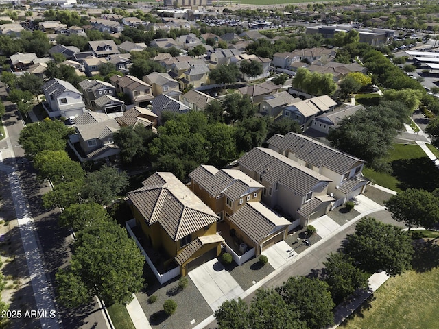 bird's eye view featuring a residential view