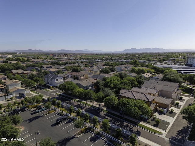bird's eye view with a residential view and a mountain view