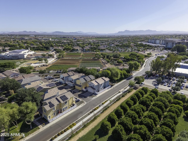 bird's eye view featuring a mountain view