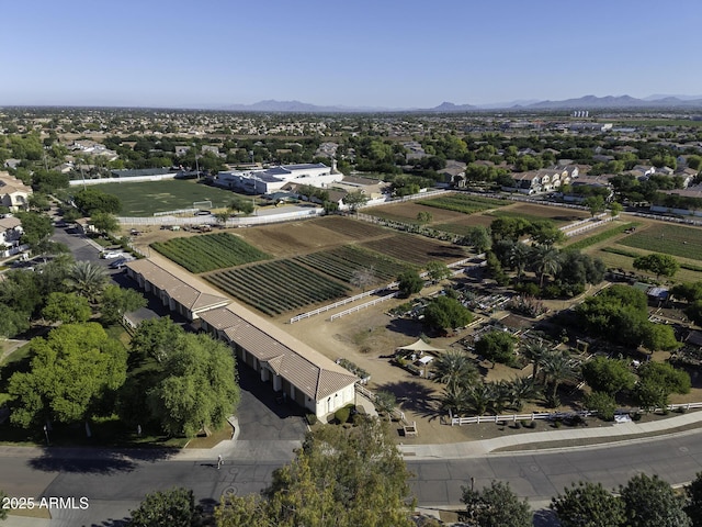 aerial view featuring a mountain view