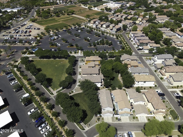 drone / aerial view with a residential view