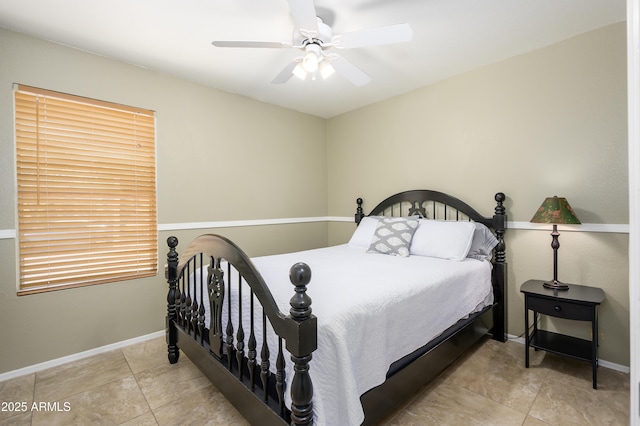8331 E Plata Ave, Mesa, AZ 85212 - bedroom featuring tile patterned flooring, ceiling fan, and baseboards