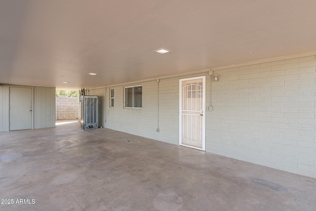 view of patio featuring fence