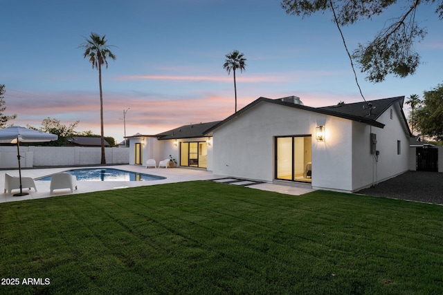 8403 E Fairmount Ave, Scottsdale, AZ 85251 - rear view of house with a patio area and stucco siding