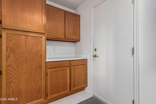 kitchen featuring light tile patterned floors