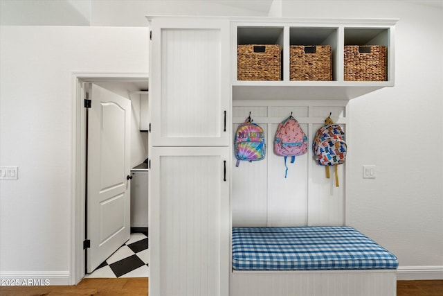 10239 E Salt Bush Dr, Scottsdale, AZ 85255 - mudroom with baseboards and tile patterned floors