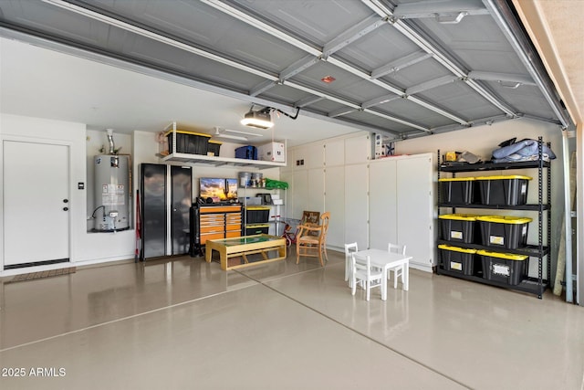 10239 E Salt Bush Dr, Scottsdale, AZ 85255 - garage with a garage door opener and gas water heater