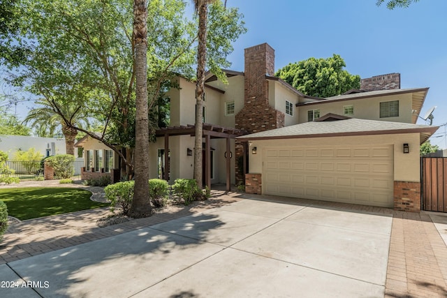 mediterranean / spanish-style home featuring a garage