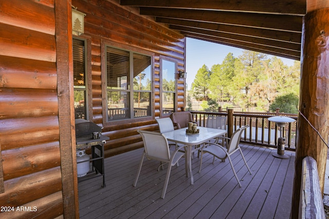 view of wooden deck