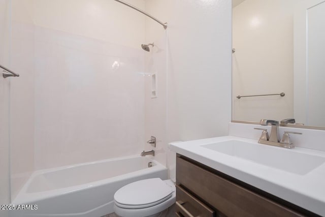 9775 S 36th Ln, Laveen, AZ 85339 - bathroom with toilet, vanity, and shower / tub combination