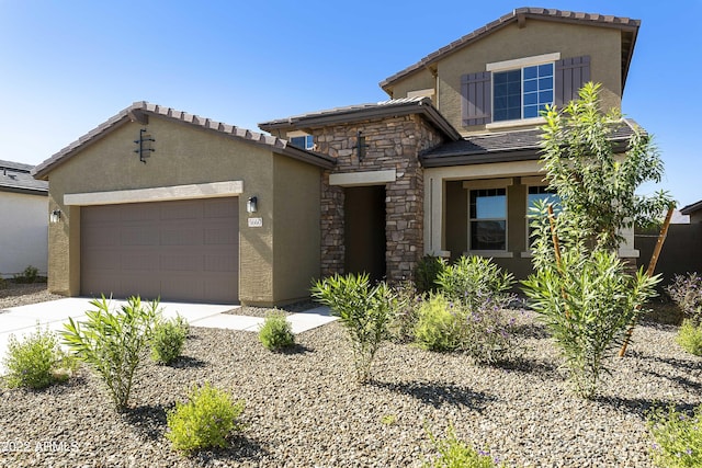 view of front of home featuring a garage