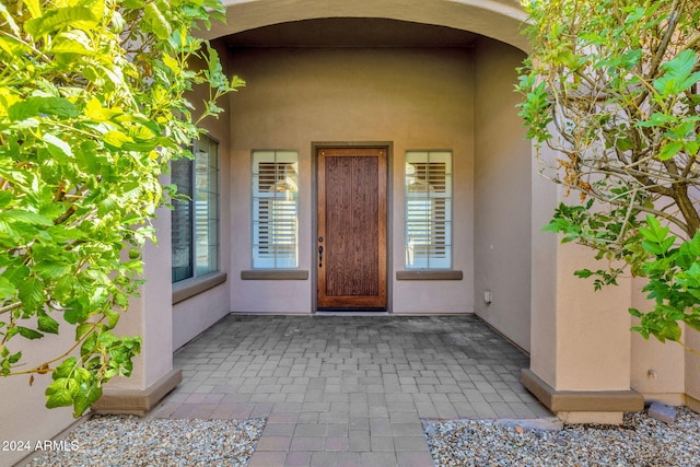 view of doorway to property