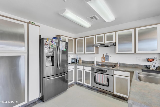 kitchen with stainless steel appliances and sink