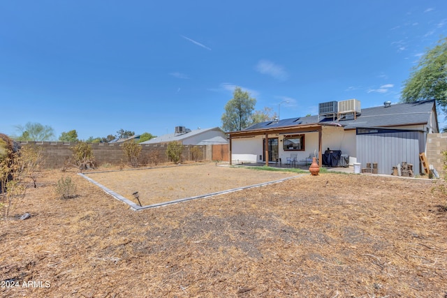 view of yard with a patio and cooling unit