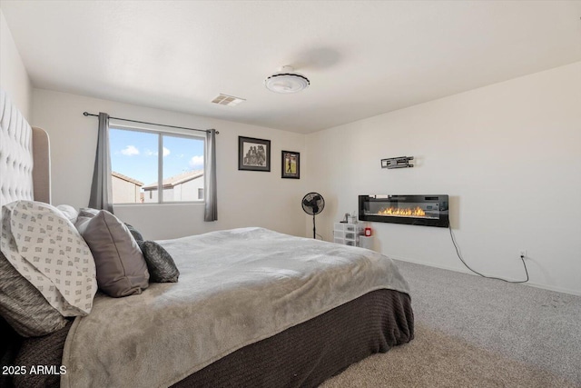 bedroom with carpet