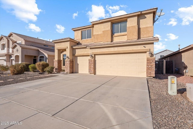 view of front of home featuring a garage