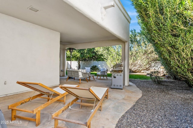 view of patio / terrace with an outdoor hangout area