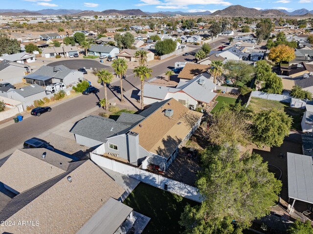 aerial view featuring a mountain view