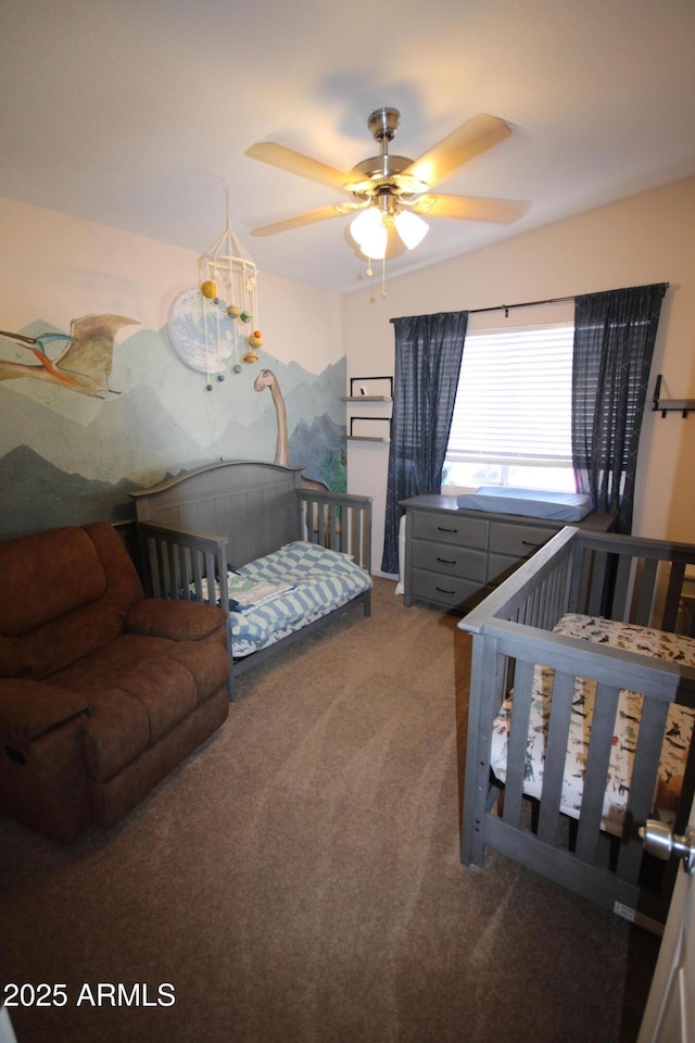 bedroom featuring carpet