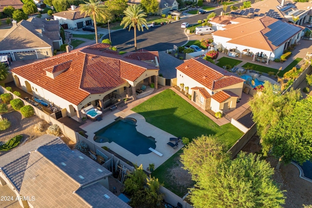 drone / aerial view featuring a residential view